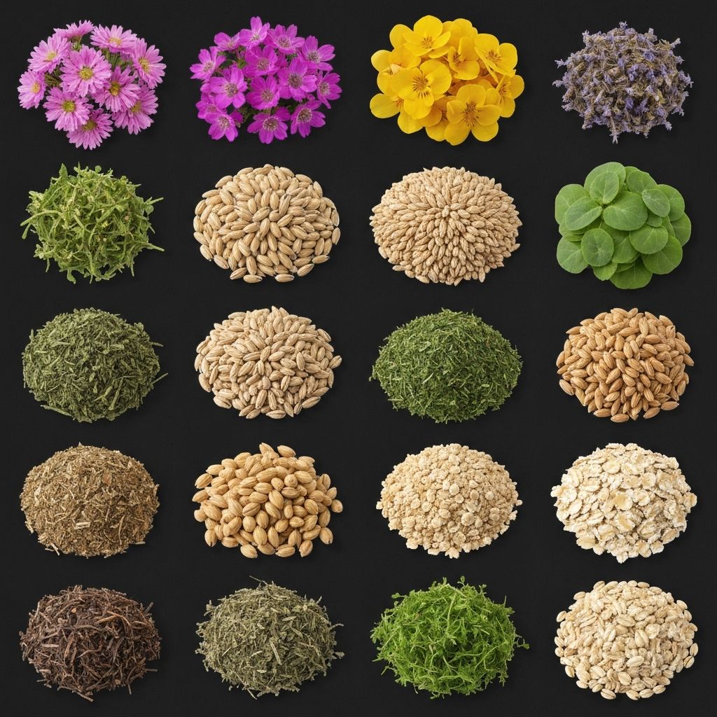 Natural ingredients in raw form